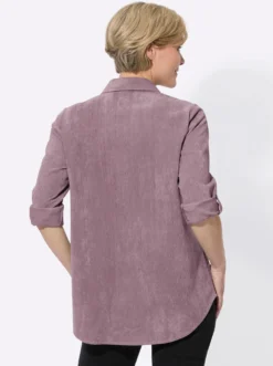 Longbluse mit krempelbaren Ärmeln