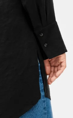 Longbluse mit Raffungen