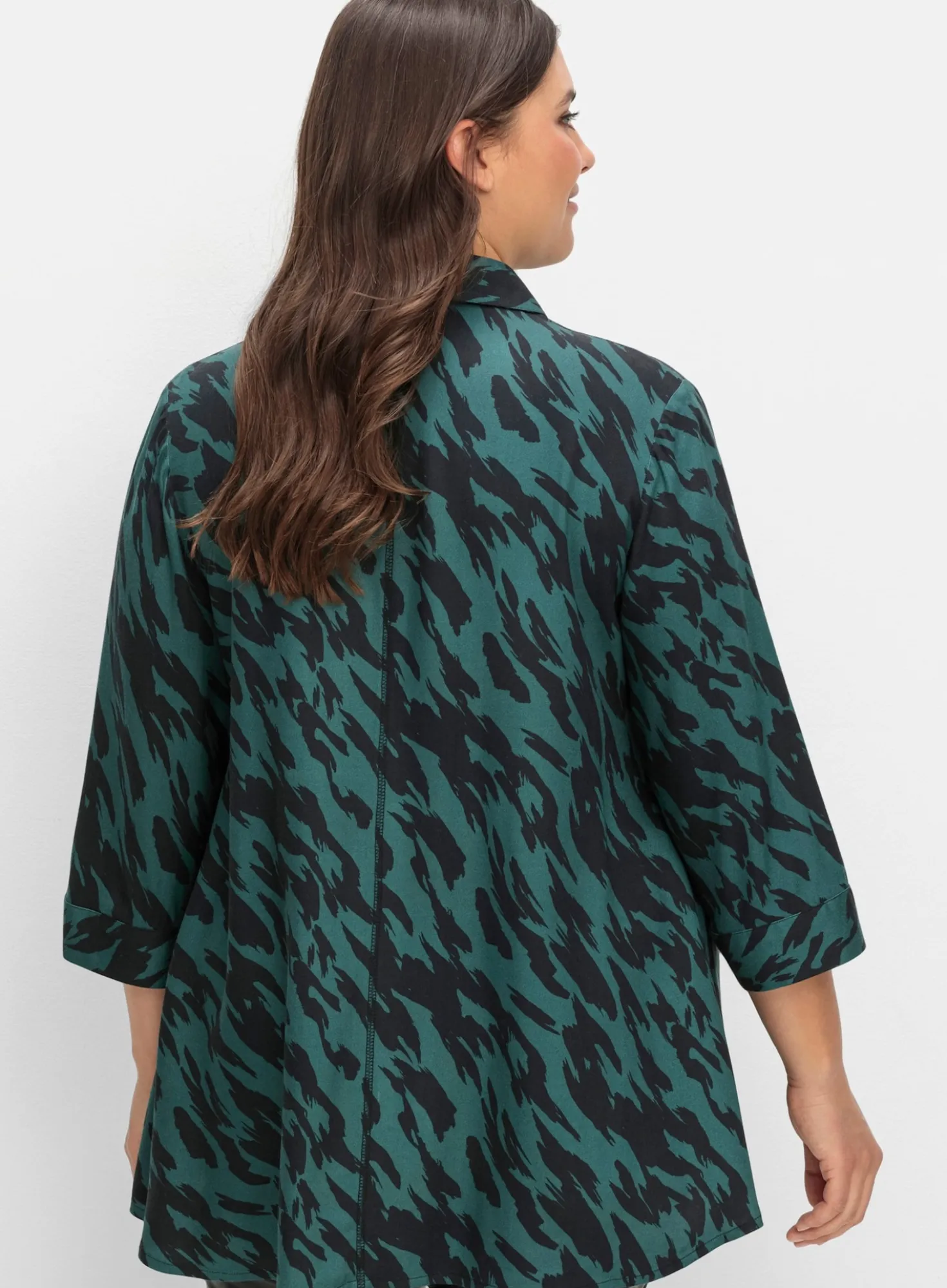 Longbluse mit verlängertem Rückteil