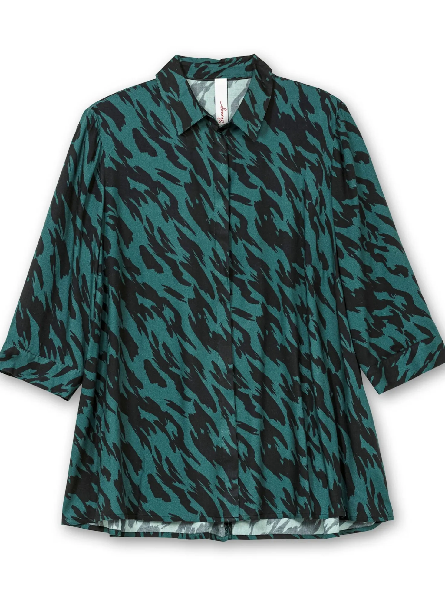 Longbluse mit verlängertem Rückteil