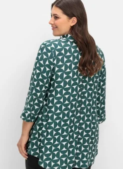 Longbluse mit verlängertem Rückteil
