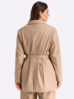 Longjacke aus Lederimitat