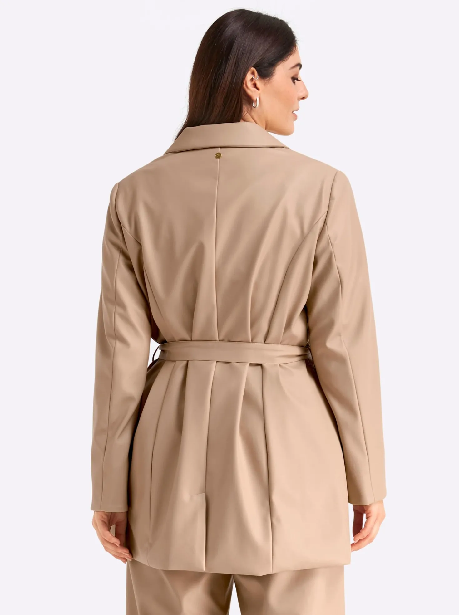 Longjacke aus Lederimitat