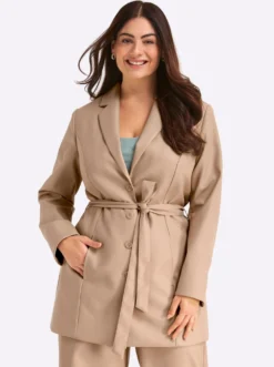 Longjacke aus Lederimitat
