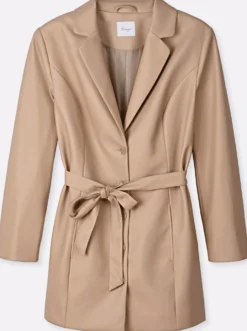 Longjacke aus Lederimitat