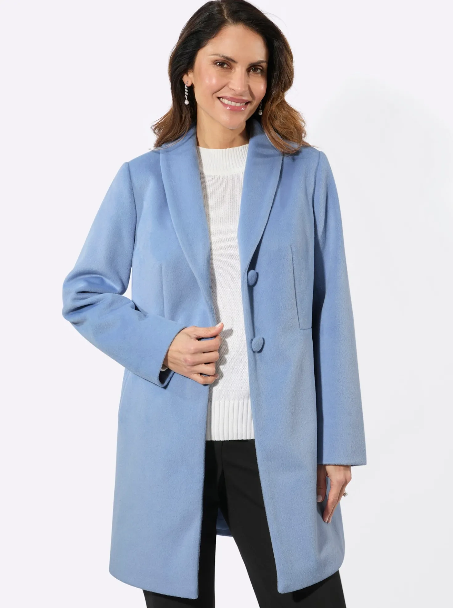 Longjacke mit Schalkragen