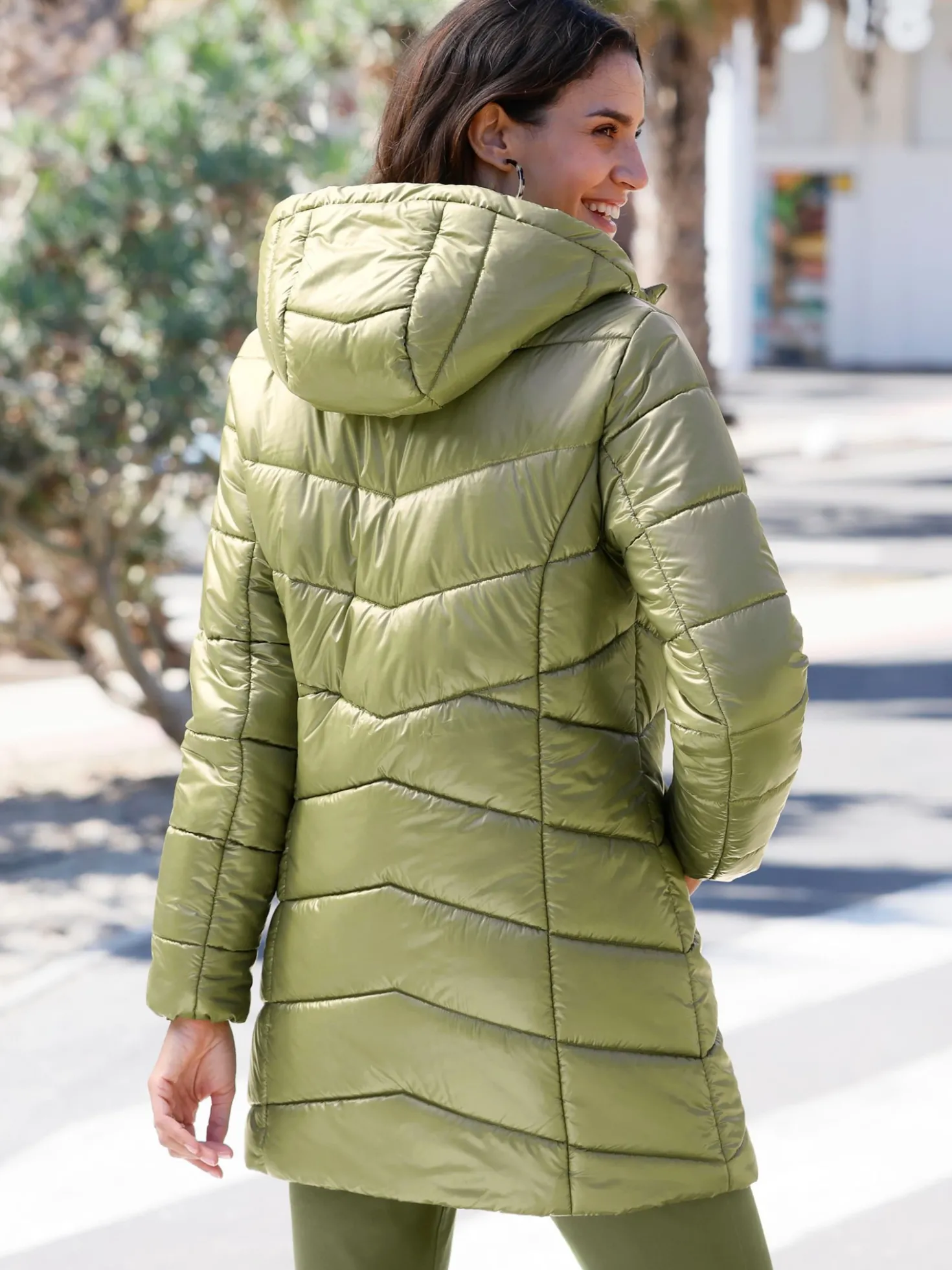 Longjacke mit Steppmuster