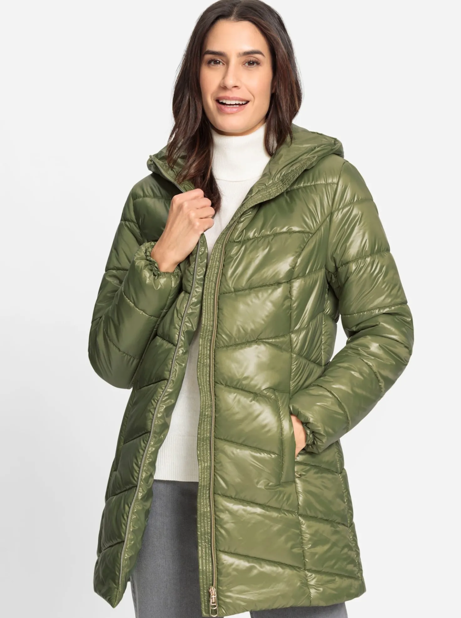 Longjacke mit Steppmuster