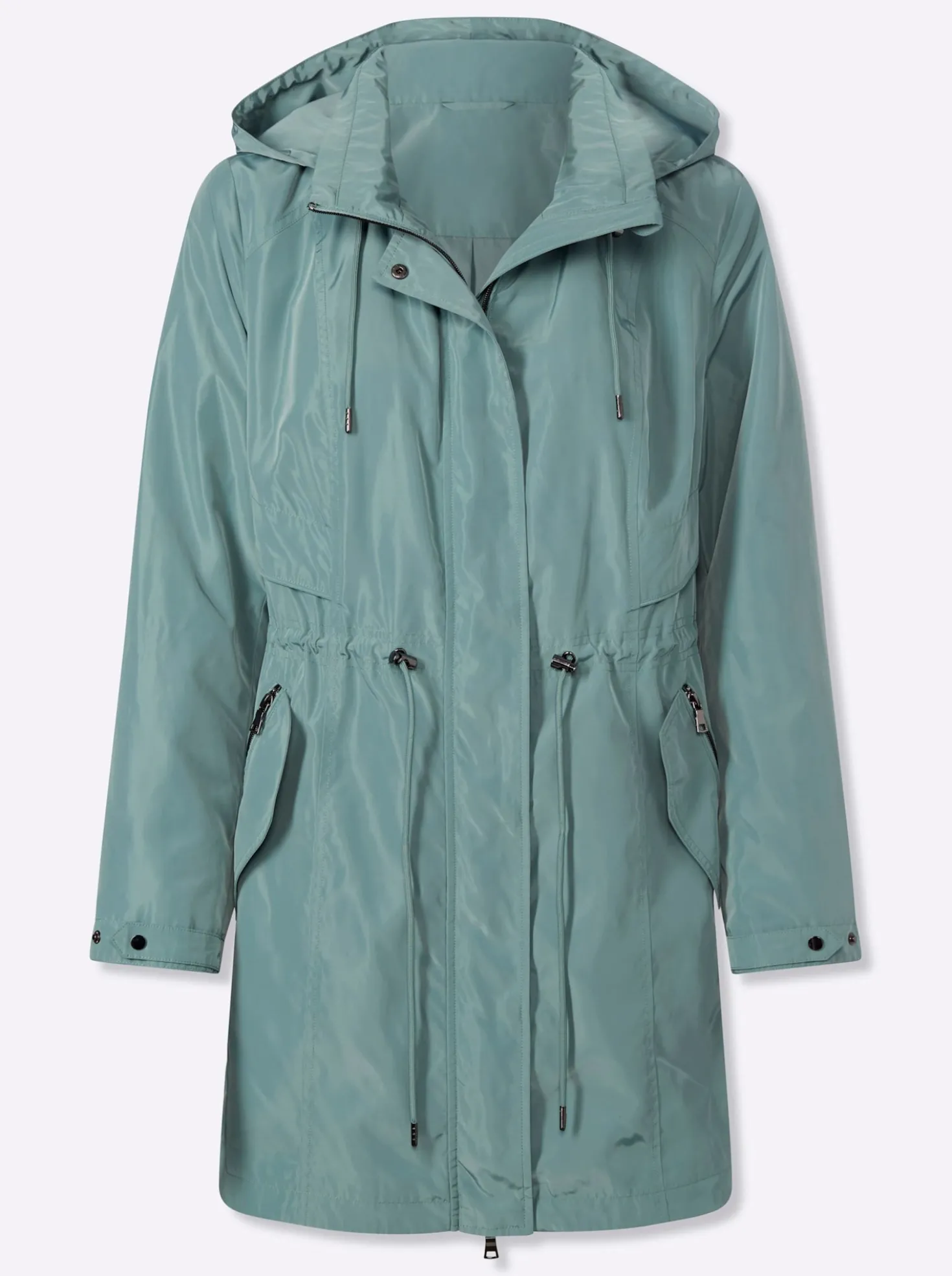 Longjacke mit 2-Wege-Reißverschluss