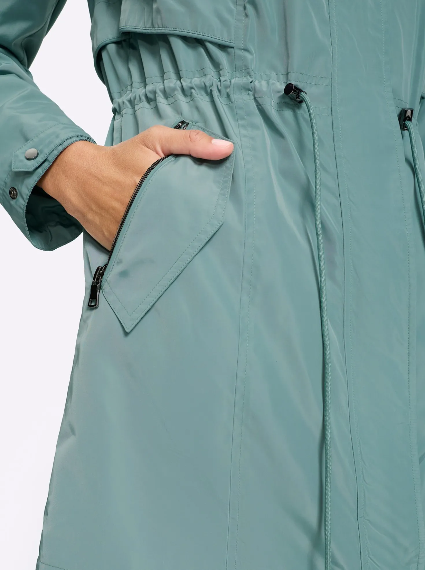 Longjacke mit 2-Wege-Reißverschluss