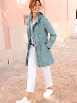 Longjacke mit 2-Wege-Reißverschluss