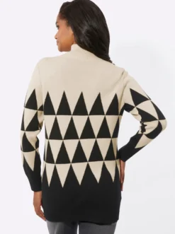 Longpullover mit grafischem Jacquard-Muster