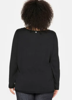Longpullover mit Leinenanteil