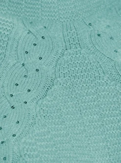 Longpullover mit Pailletten