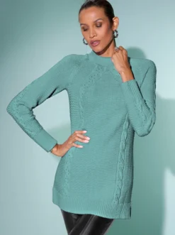 Longpullover mit Pailletten
