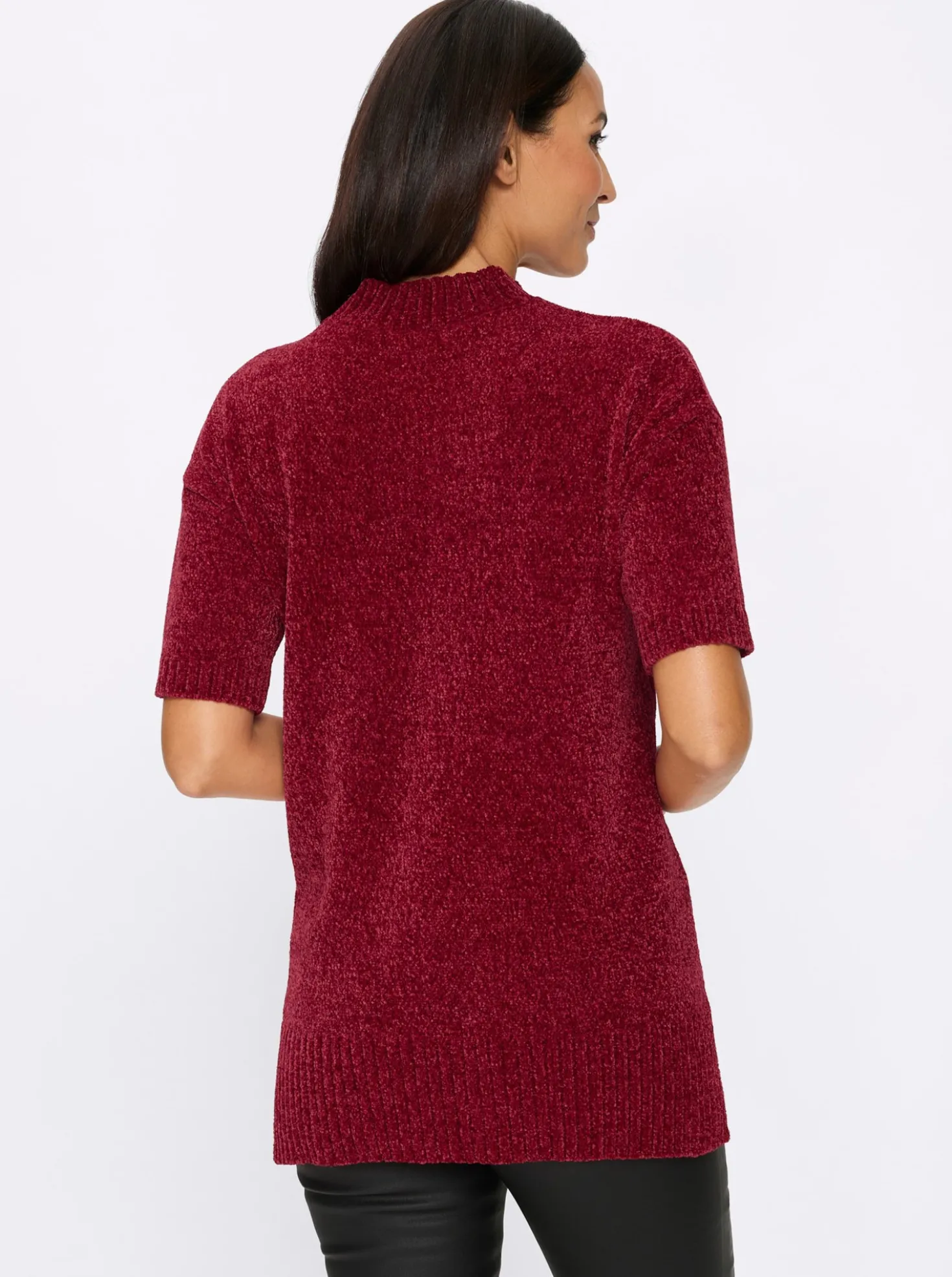 Longpullover mit Stehkragen