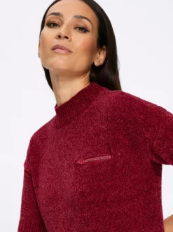 Longpullover mit Stehkragen