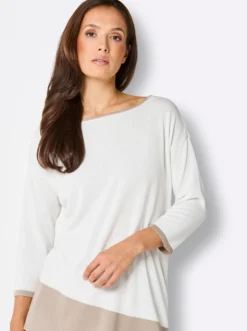 Longpullover mit U-Boot-Ausschnitt