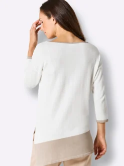 Longpullover mit U-Boot-Ausschnitt