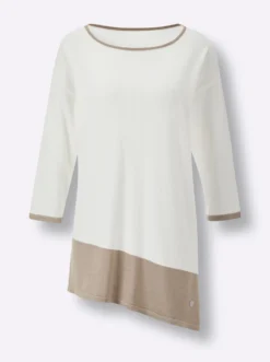 Longpullover mit U-Boot-Ausschnitt