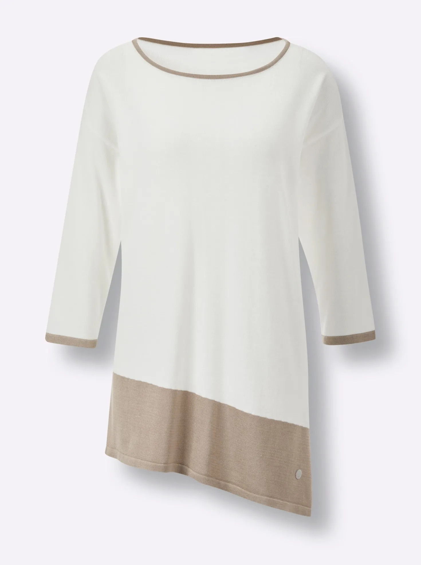 Longpullover mit U-Boot-Ausschnitt