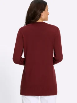 Longpullover mit V-Ausschnitt