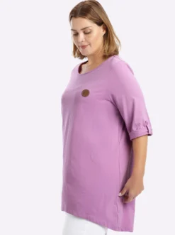 Longshirt in kaschierender A-Linie
