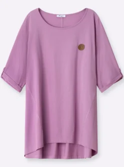 Longshirt in kaschierender A-Linie