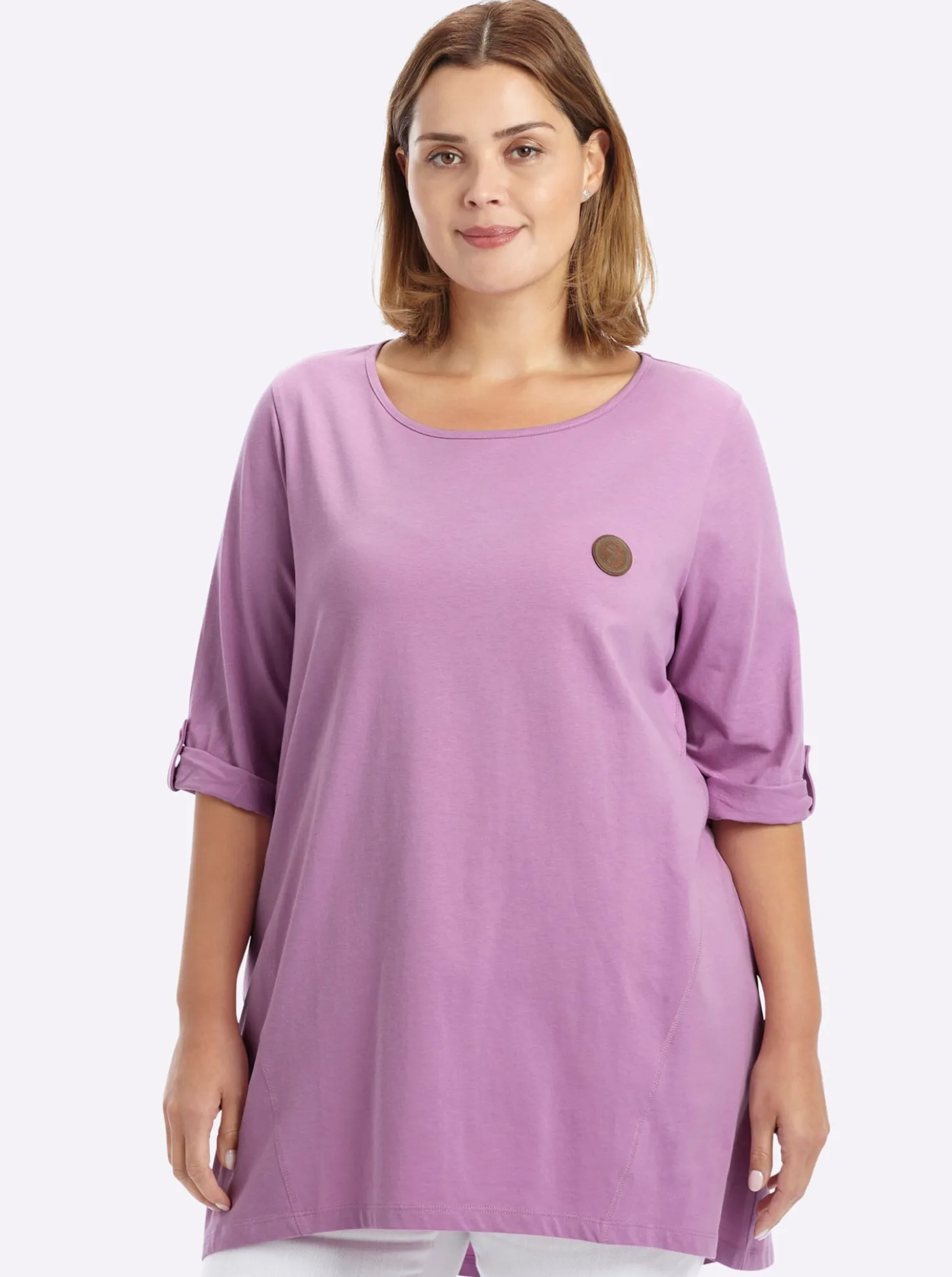 Longshirt in kaschierender A-Linie