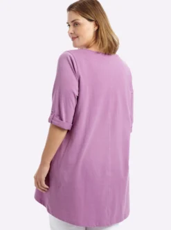 Longshirt in kaschierender A-Linie