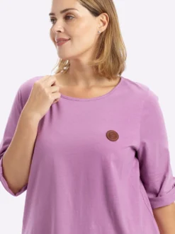 Longshirt in kaschierender A-Linie