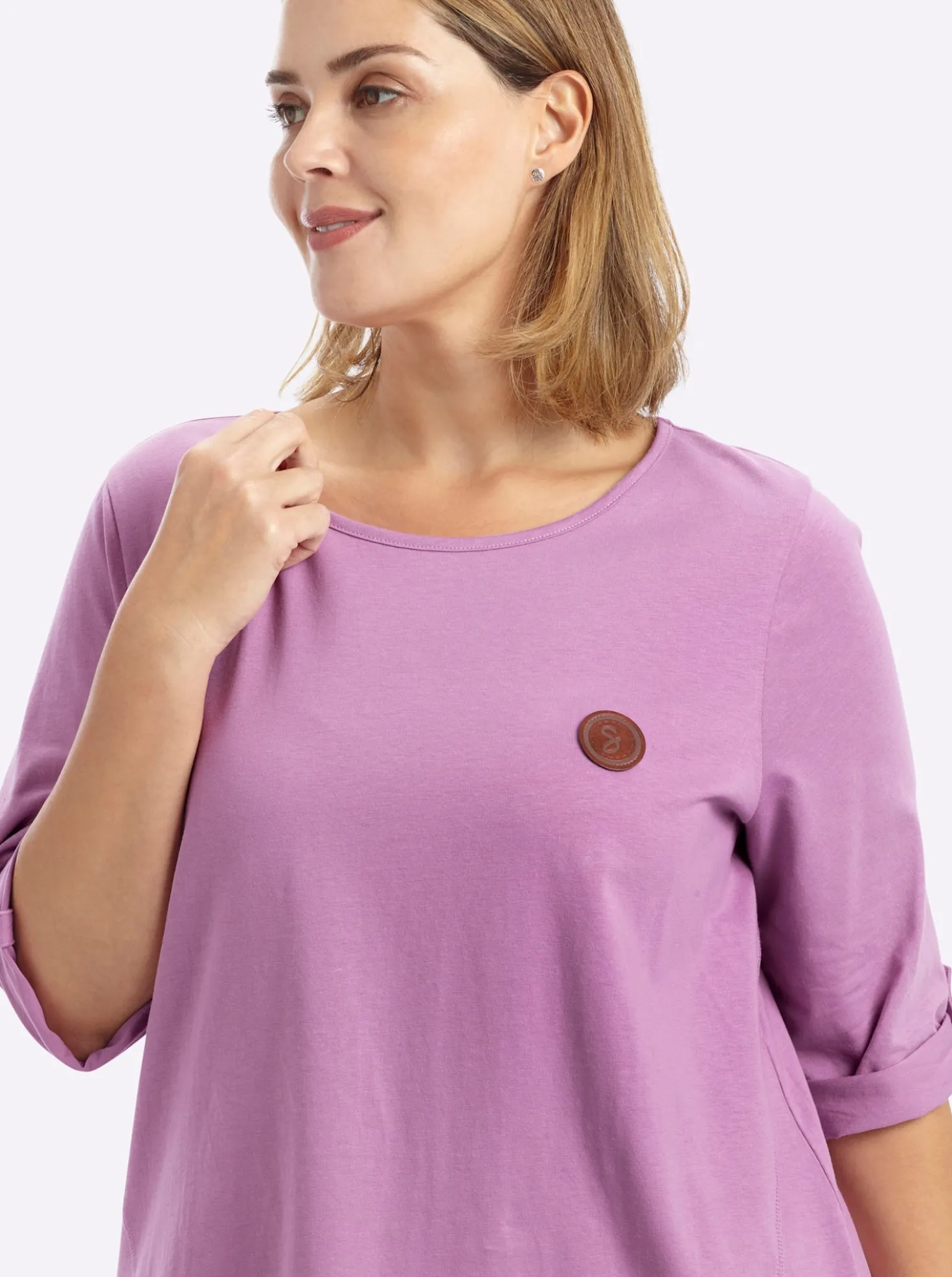 Longshirt in kaschierender A-Linie