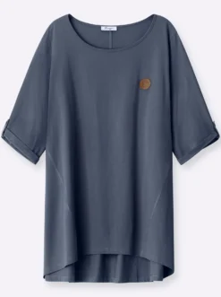 Longshirt in kaschierender A-Linie