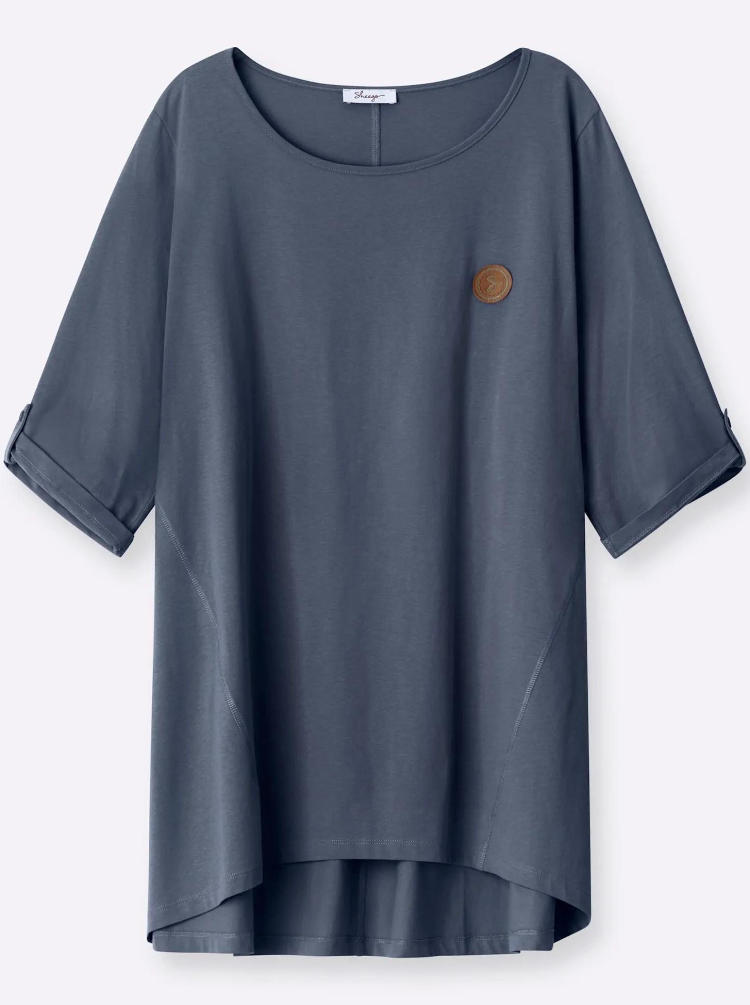 Longshirt in kaschierender A-Linie