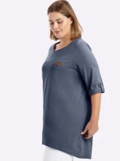 Longshirt in kaschierender A-Linie