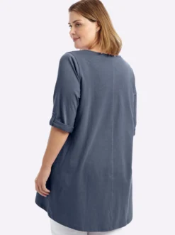 Longshirt in kaschierender A-Linie
