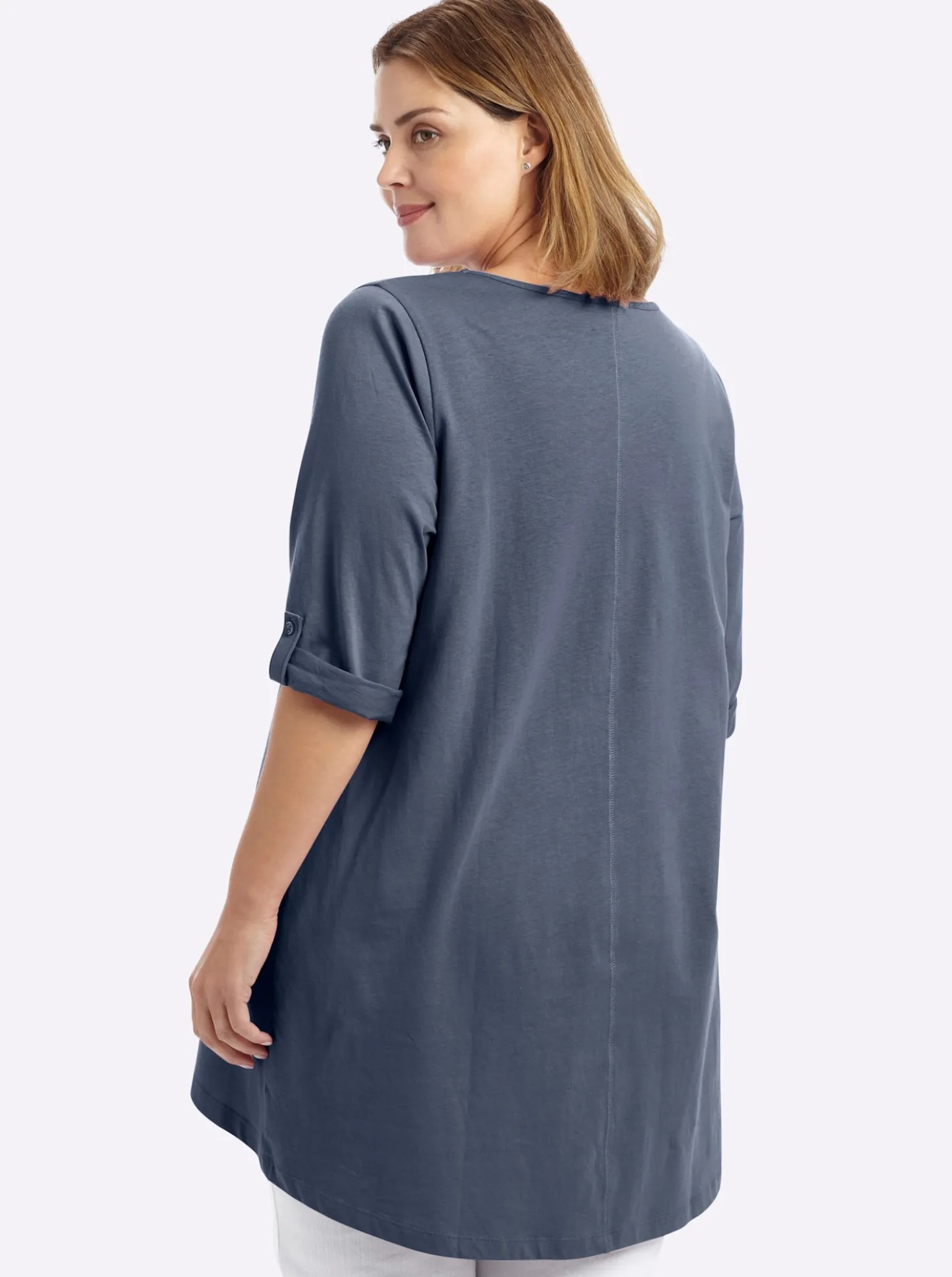 Longshirt in kaschierender A-Linie