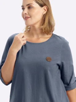 Longshirt in kaschierender A-Linie