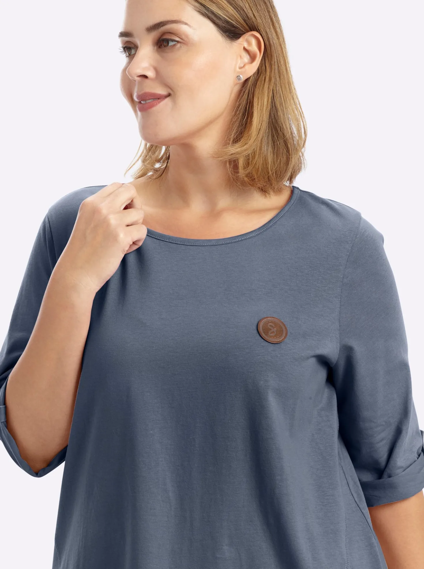 Longshirt in kaschierender A-Linie