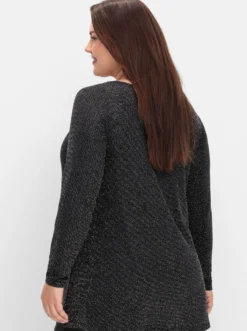 Longshirt mit Effektgarn