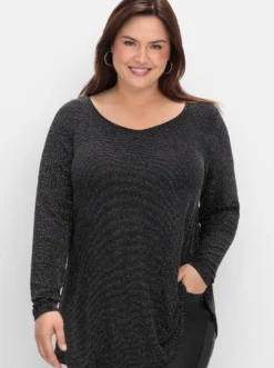Longshirt mit Effektgarn