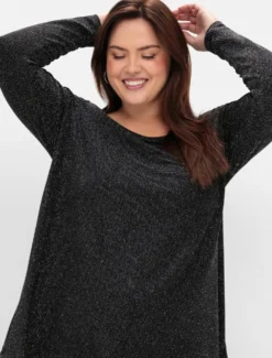 Longshirt mit Effektgarn