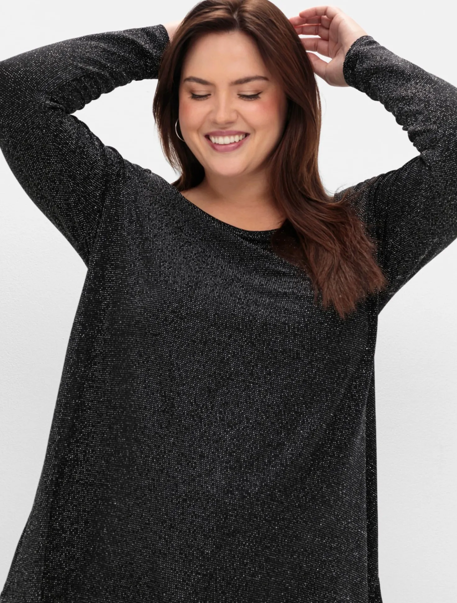 Longshirt mit Effektgarn