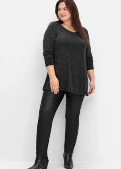 Longshirt mit Effektgarn
