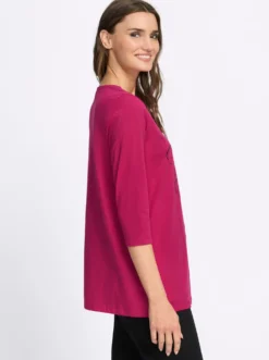 Longshirt mit Folien-Print vorne