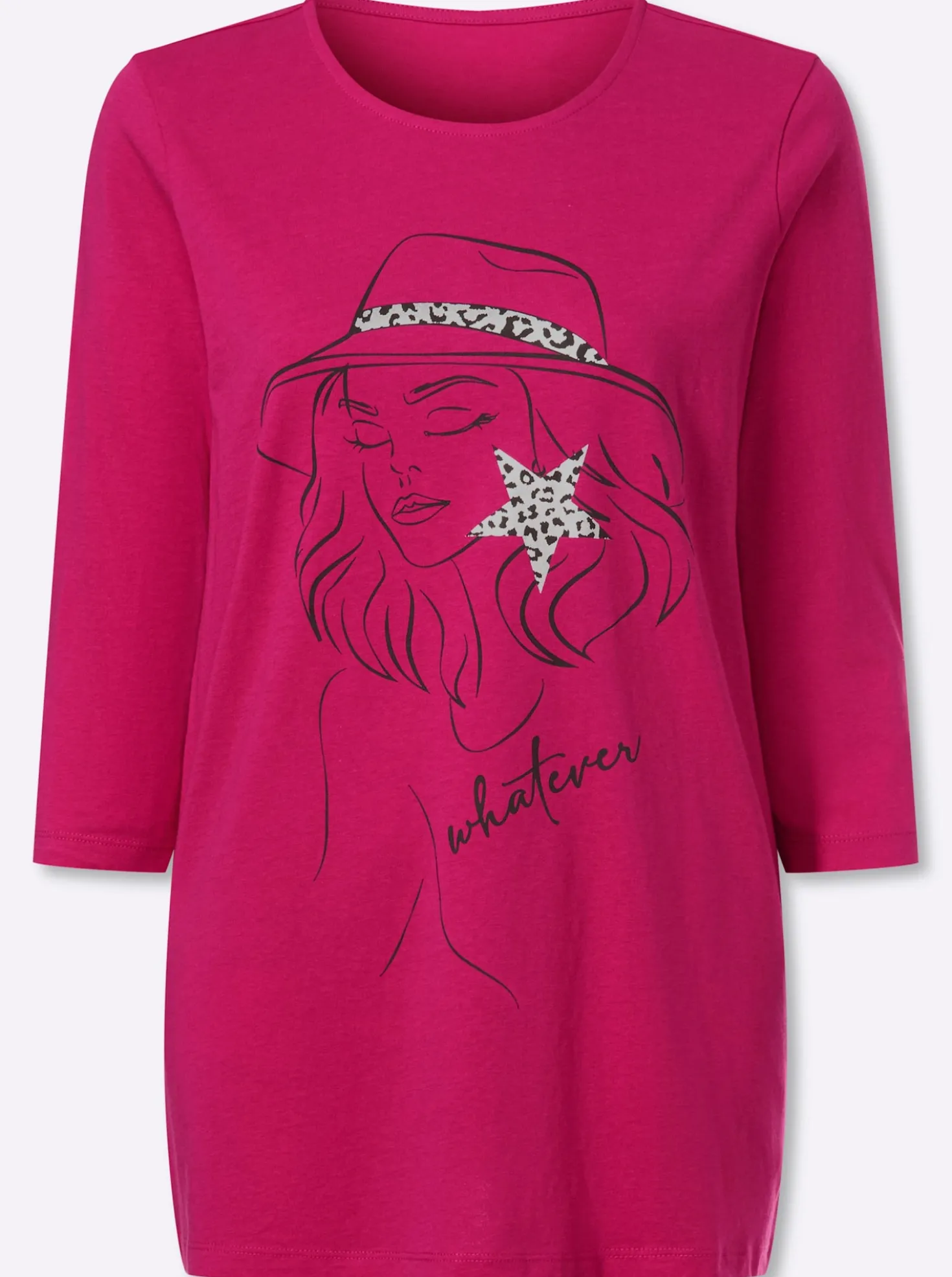 Longshirt mit Folien-Print vorne
