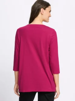 Longshirt mit Folien-Print vorne