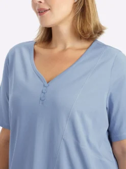 Longshirt mit gerundetem Saum