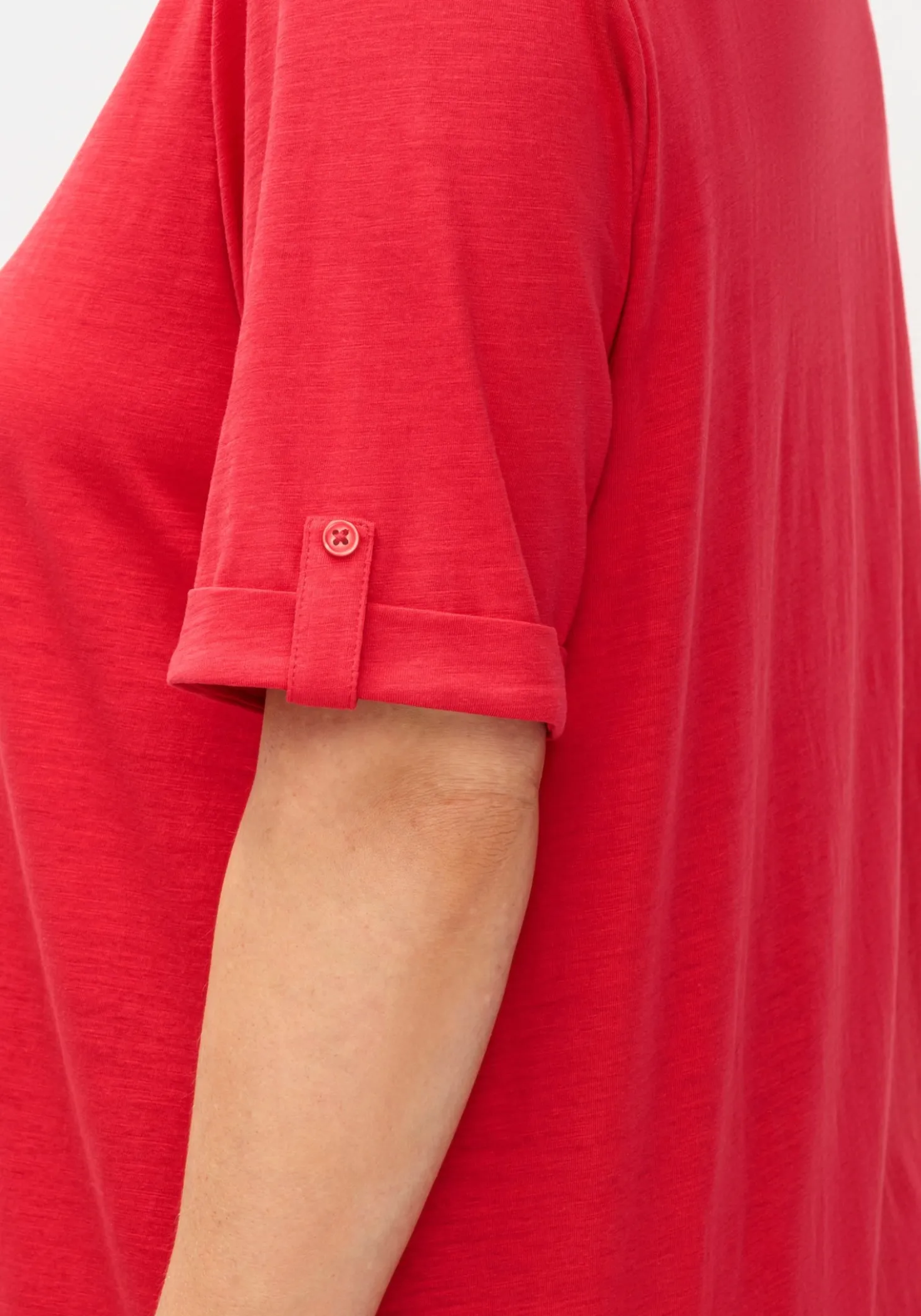 Longshirt mit geschlitztem Ausschnitt