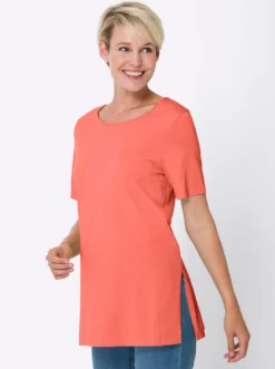 Longshirt mit hohen Seitenschlitzen